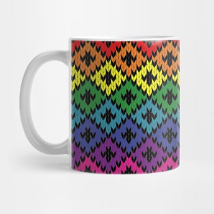 Rainbow Knitting Pattern Design Mug